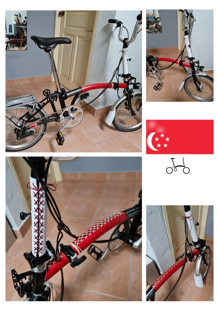 Brompton Frame Leather Protector, Sports Equipment, Bicycles & Parts