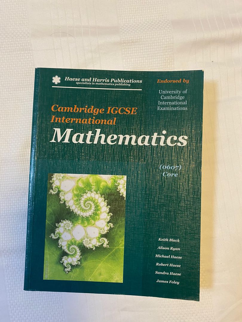 Cambridge IGCSE International Mathematics Textbook/Workbook, Hobbies ...