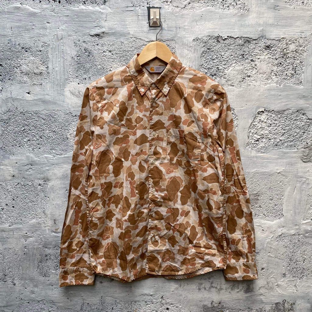 Carhartt Camo Long Sleeve, Men's Fashion, Tops & Sets, Formal Shirts on