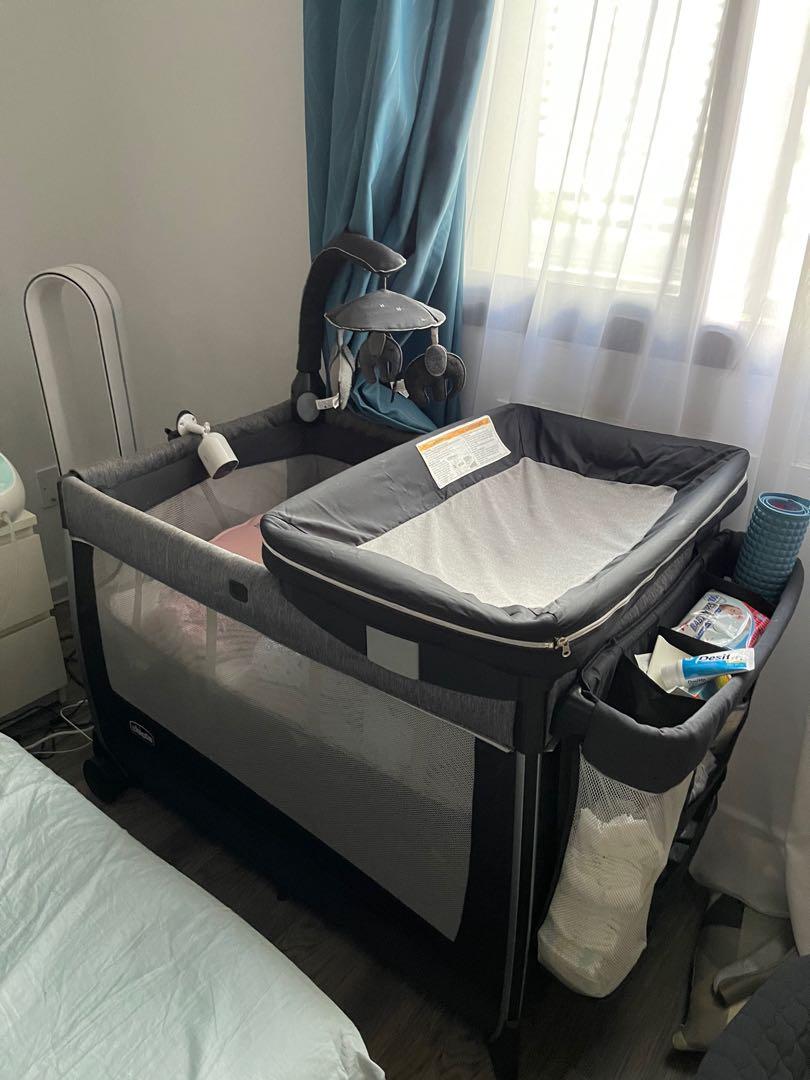 Chicco Cot and diaper changing station. Diaper hold on the right not ...
