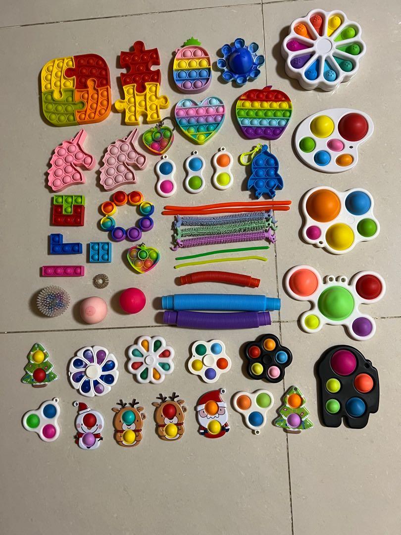 CLEARANCE free mailing! Fidget toys children sensory play rainbow heart apple unicorn Christmas among us dimples jigsaw Pop it’s, fidget spinners, pop tubes, dimples, monkey noodles, squish balls (Category: Kids Toys) located in Singapore. Submitted by hspc2005 (Listing ID 1173114679, Image 3). Description: Updated: May 2023 Dm for prices of each item Free mailing Will give freebies :).