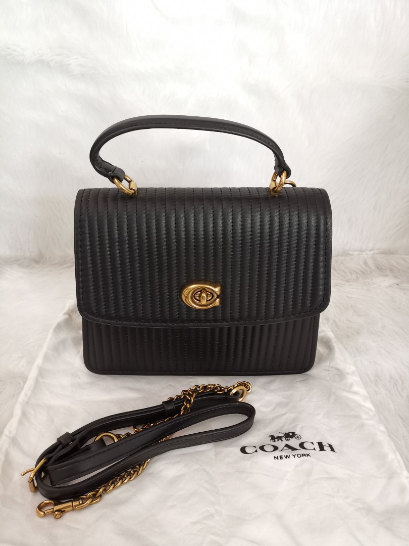 Coach parker top handle with quilting top