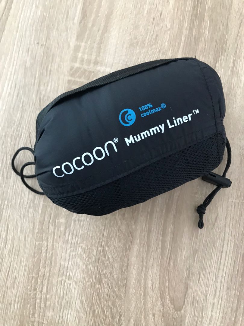 Cocoon mummy liner coolmax sleeping bag liner camping gear