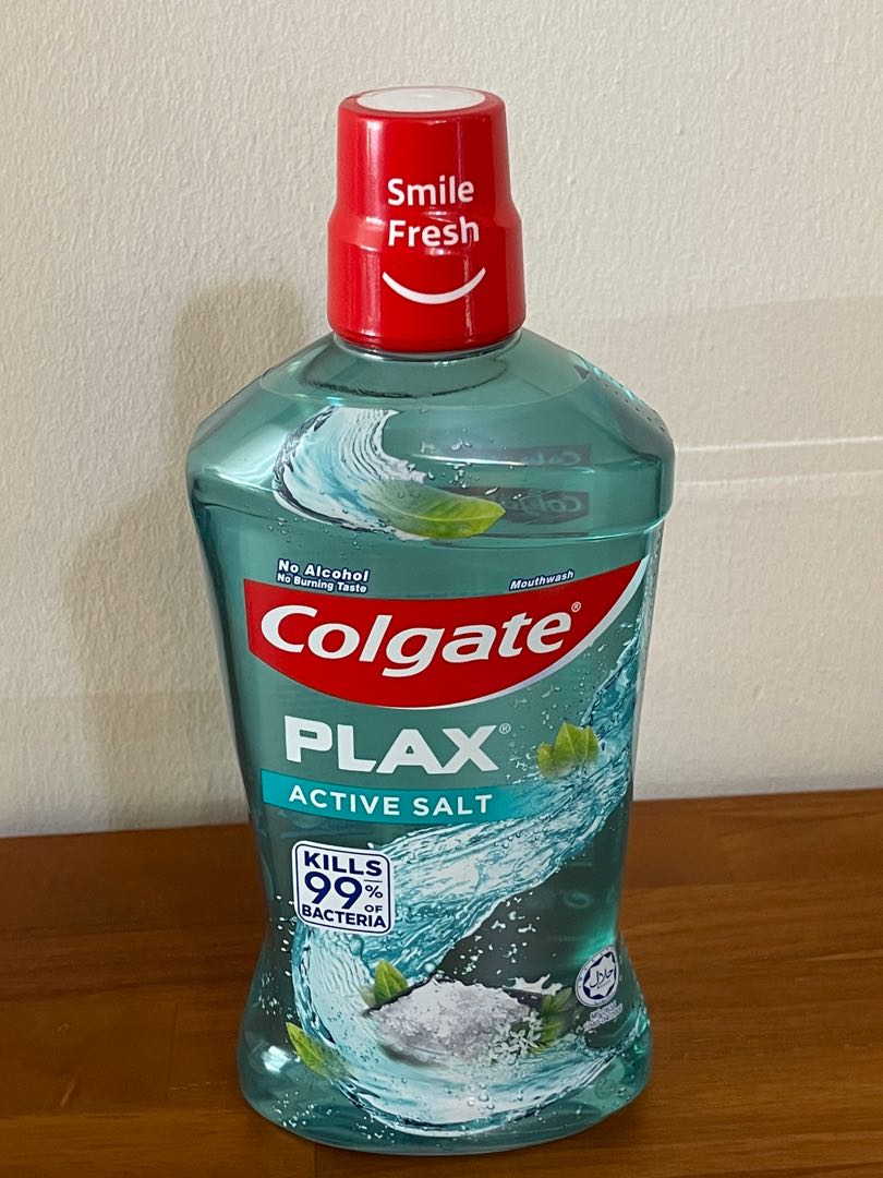 Colgate Plax Active Salt mouthwash 1L (1 bottle), Beauty & Personal