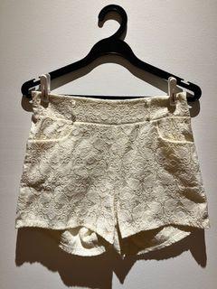 Cream coloured Wide Shorts