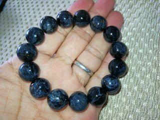 Top Grade Deep Dark Blue 14mm Namibian Stormy Pietersite Bracelet (2 Pieces available to choose)