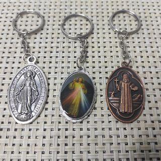 Divine Mercy St. Benedict Mama Mary Key Chain Sold per piece