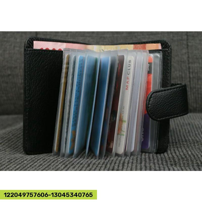 Dompet kartu model lipat ukuran mini lucu ada 14 slot kartu, Fesyen