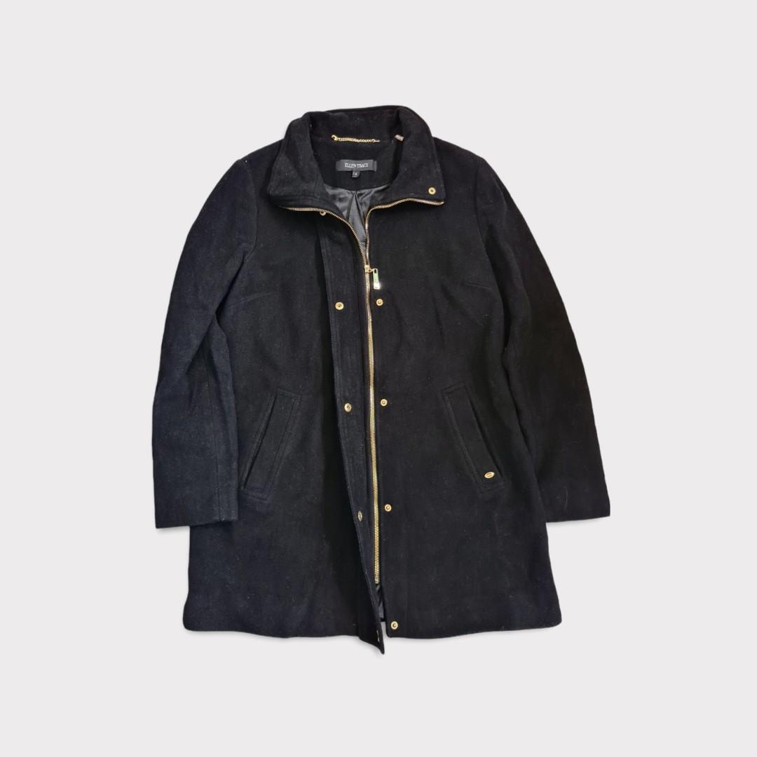 Ellen tracy black coat hot sale