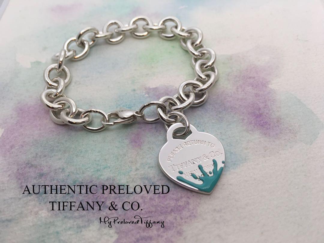 Tiffany  Co  Jewelry  Tiffany And Co Bracelet With Blue Splash Charm   Poshmark
