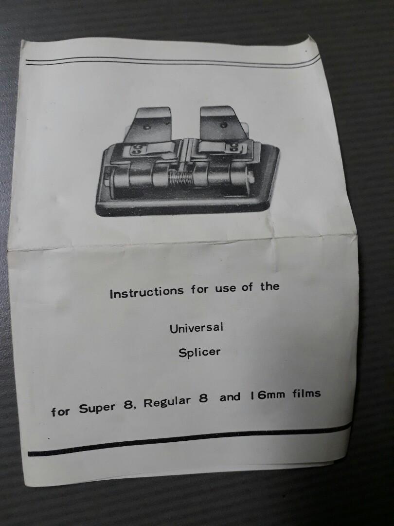 Film Splicer Super Regular 8 and 16mm (Category: Other Photography Accessories) located in Rizal. Submitted by walangtubo (Listing ID 1173000819, Image 2). Description: Available if posted 😎 Professional Quality Film Splicer with case and Original Instructions for Super 8, Regular 8 and 16mm No last price or post Offer only please.
