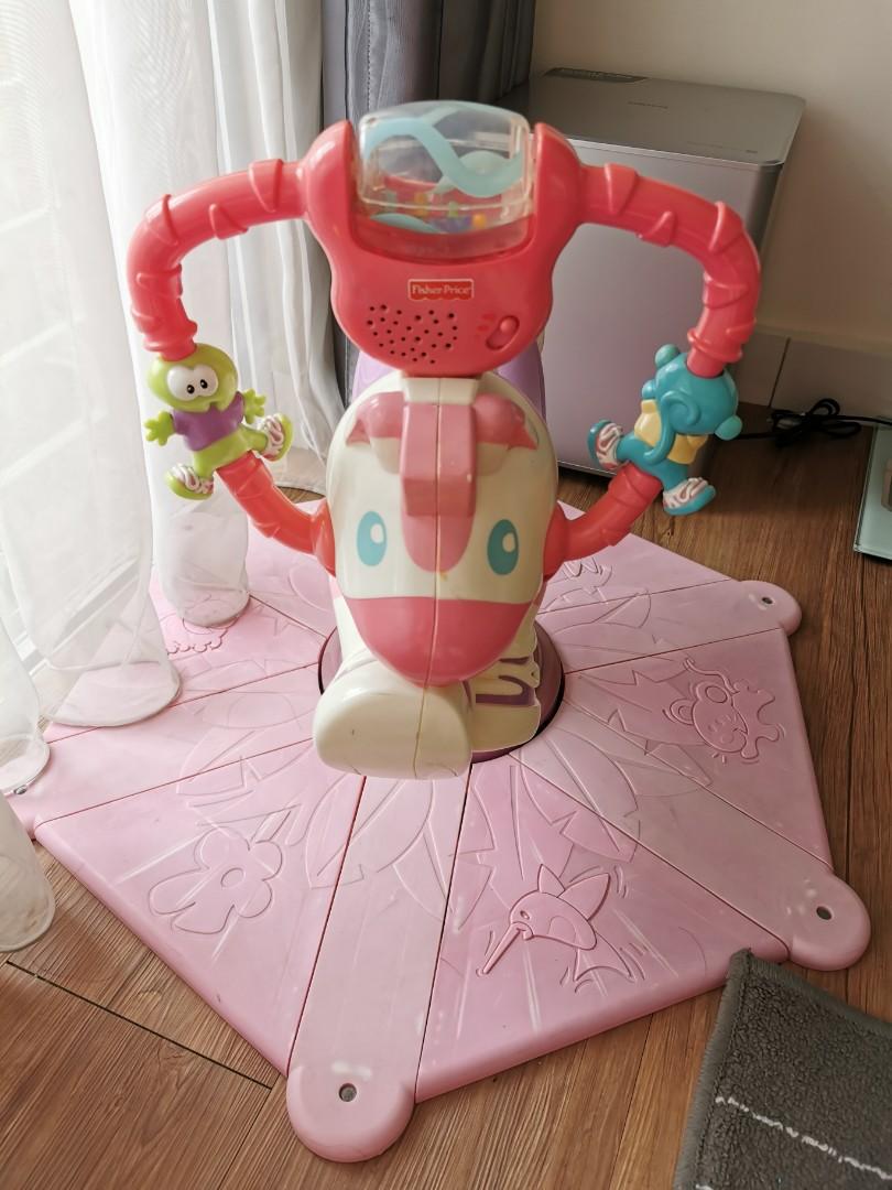 Fisher Price Bounce and Spin Pink Zebra