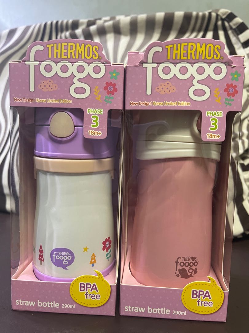 Foogo by Thermos Insulated Straw Bottle 290ml, Babies & Kids, Nursing