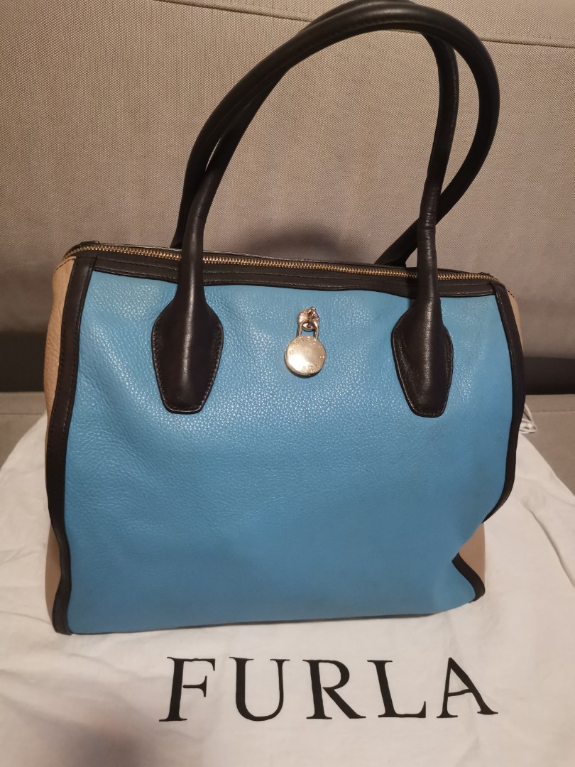 Furla Soft Grained Calf Leather Luggage Bag Women s Fashion Bags