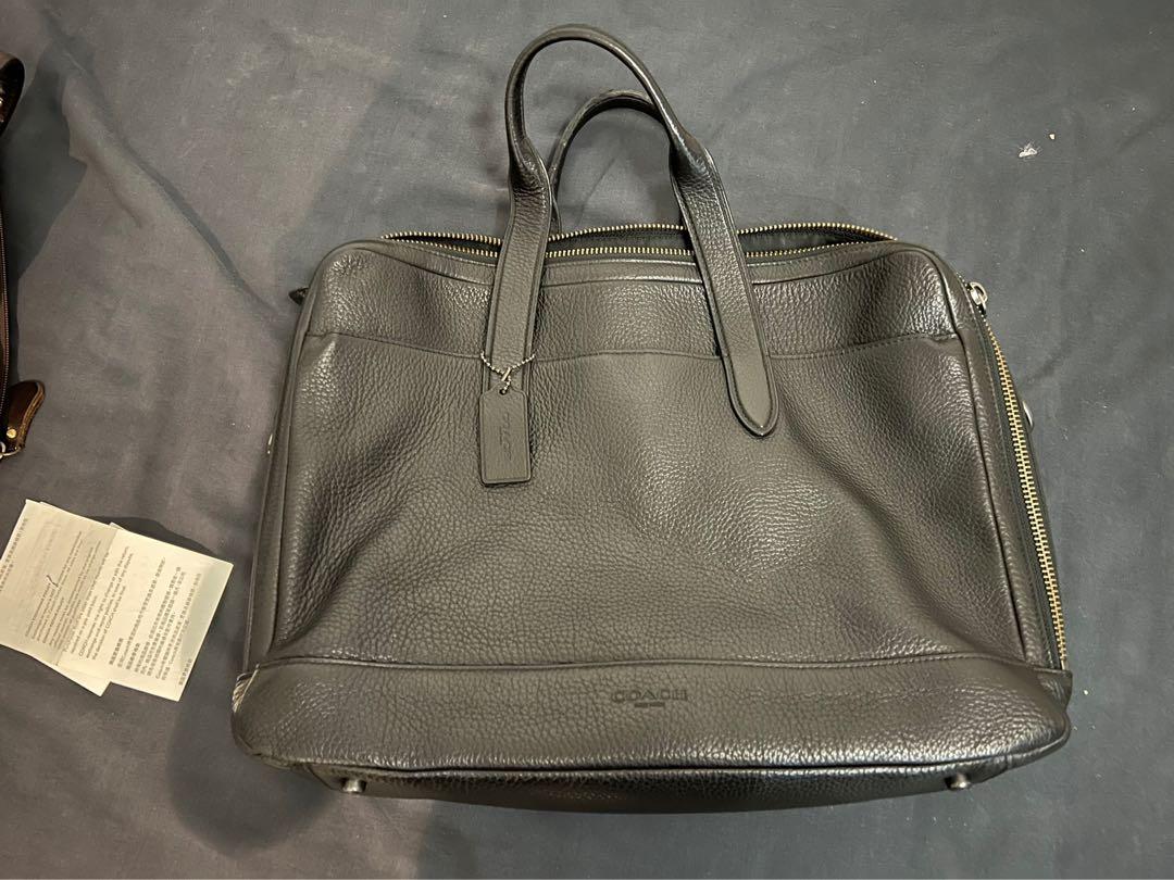 Genuine Coach leather laptop work bag