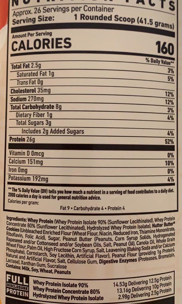 Ghost Whey Protein Isolate Nutter Butter 1kg/2.2lbs , Health ...