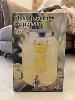 GLASS BEVERAGE DISPENSER - 8L