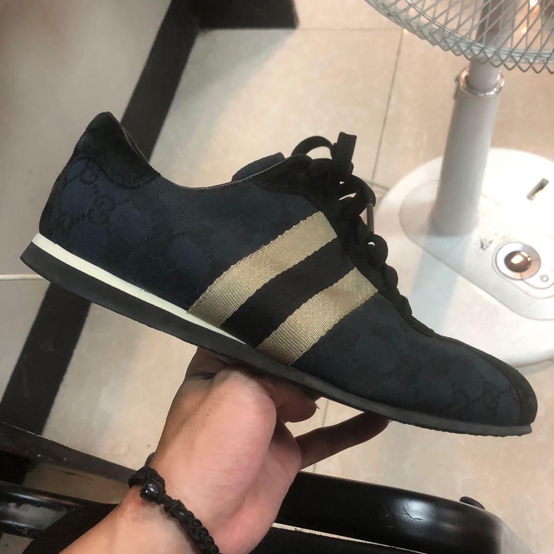 Gucci black monogram sneakers clearance