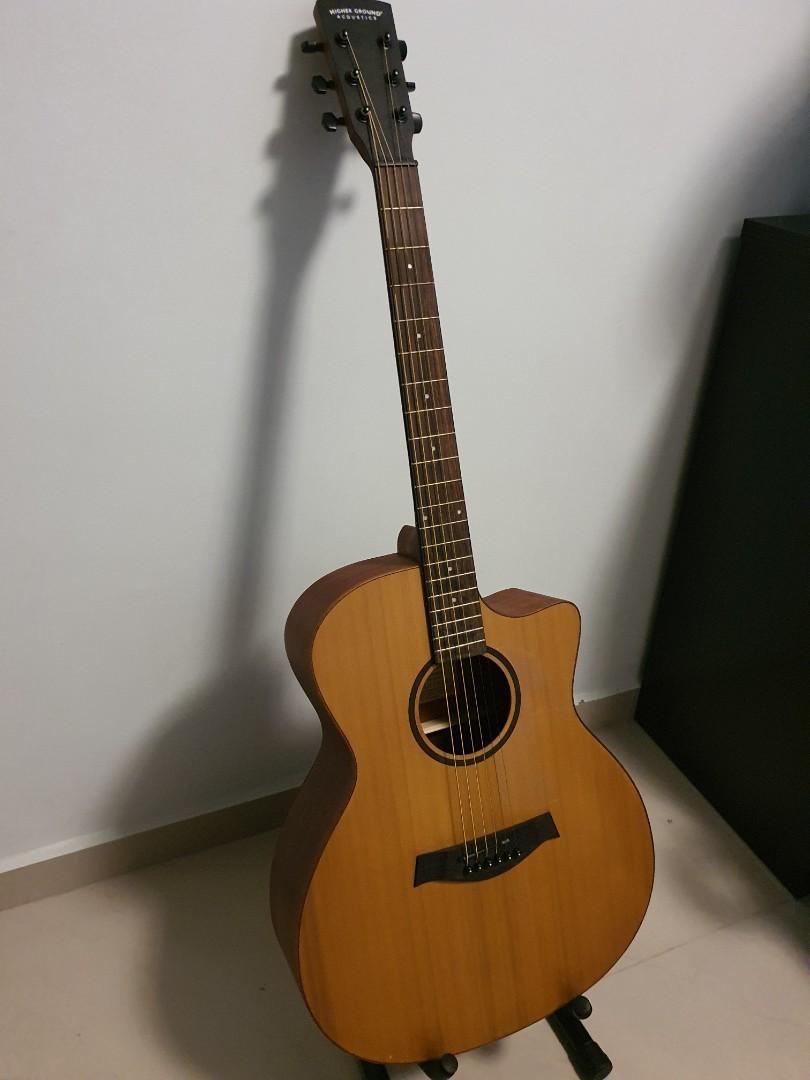 Higher Ground Acoustic Guitar (With Bag and Stand), Hobbies & Toys