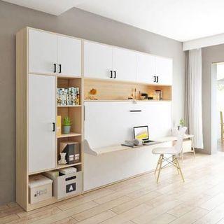 Horizontal Single With Table Wall Bed (Exclude cabinets and installation)