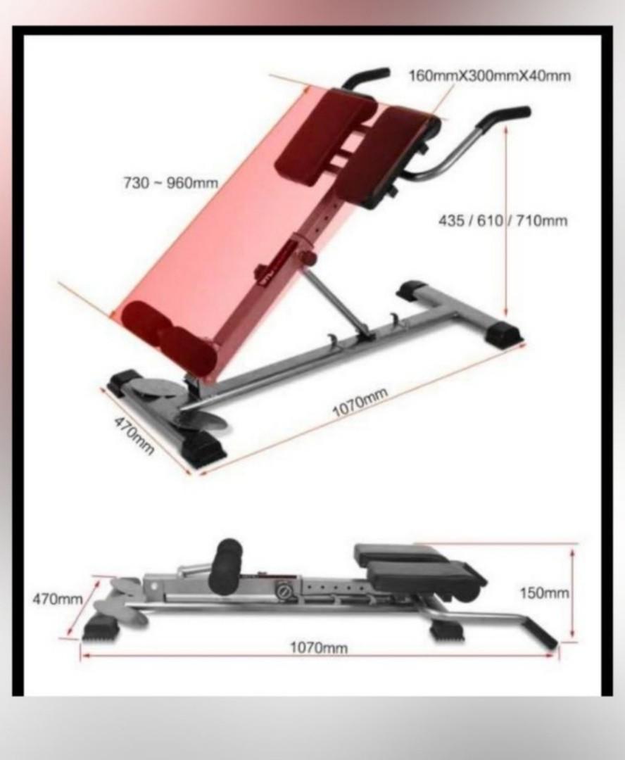 Hyperextension Adjustable Abs Building Machine, Sports Equipment