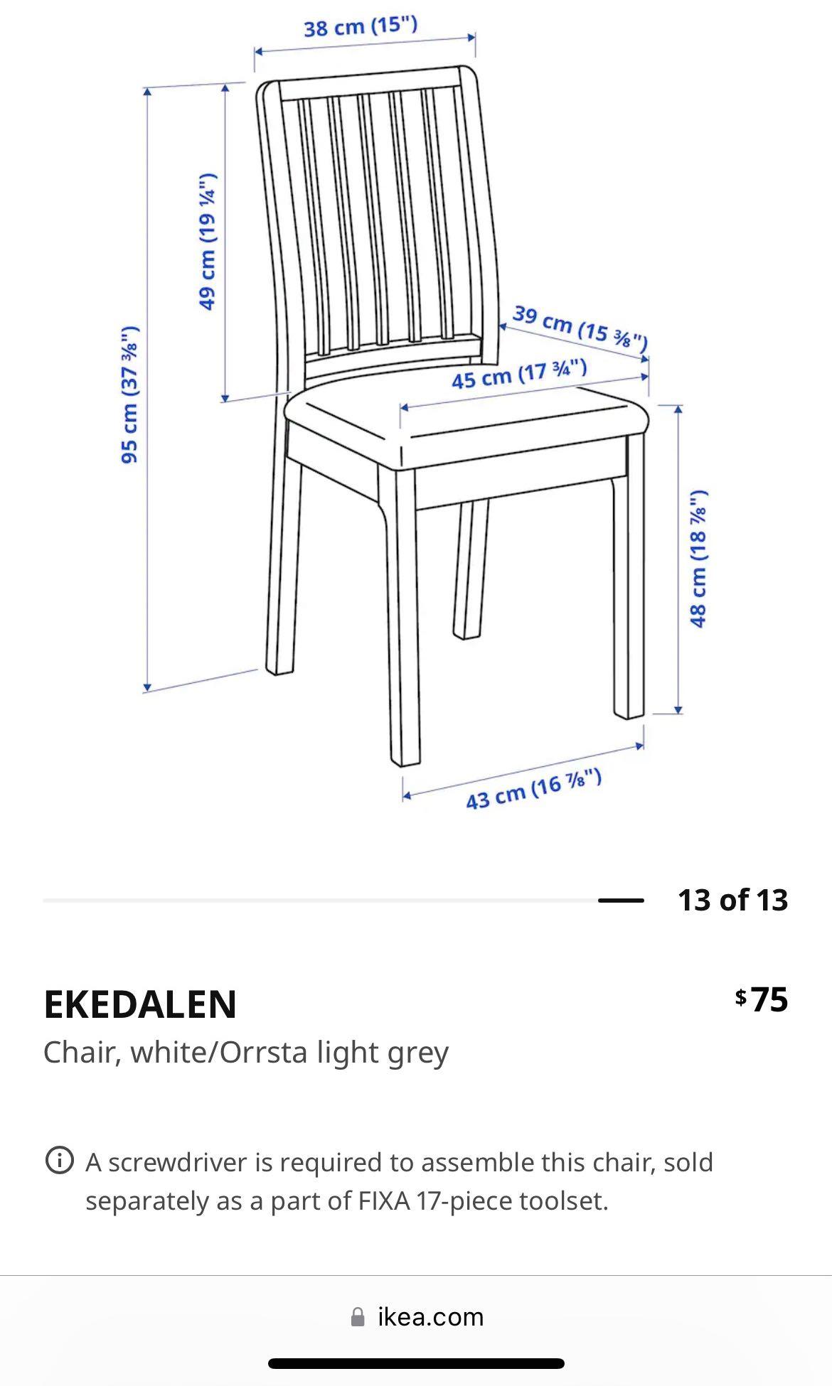 IKEA dining chair, Furniture & Home Living, Furniture, Chairs on Carousell