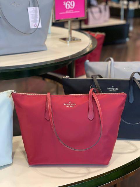 Kate Spade Kitt Large Tote in Red Currant, Luxury, Bags & Wallets on  Carousell
