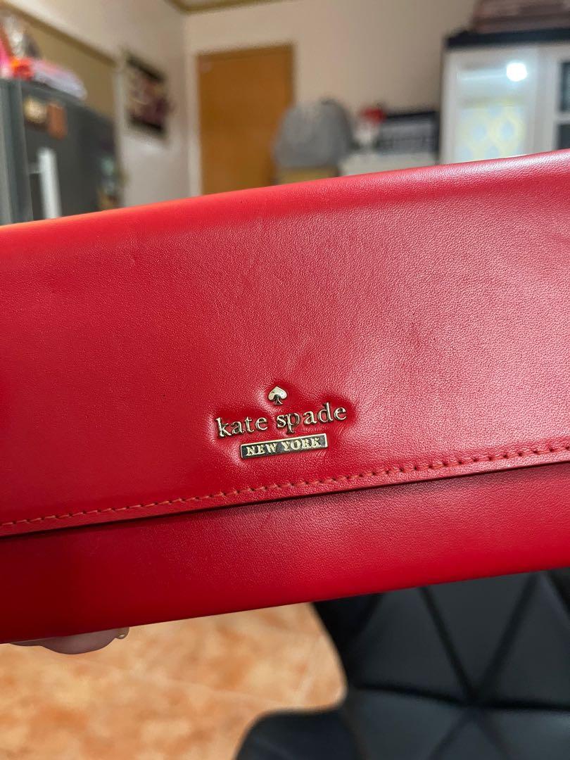KATE SPADE RED WALLET, Luxury, Bags & Wallets on Carousell