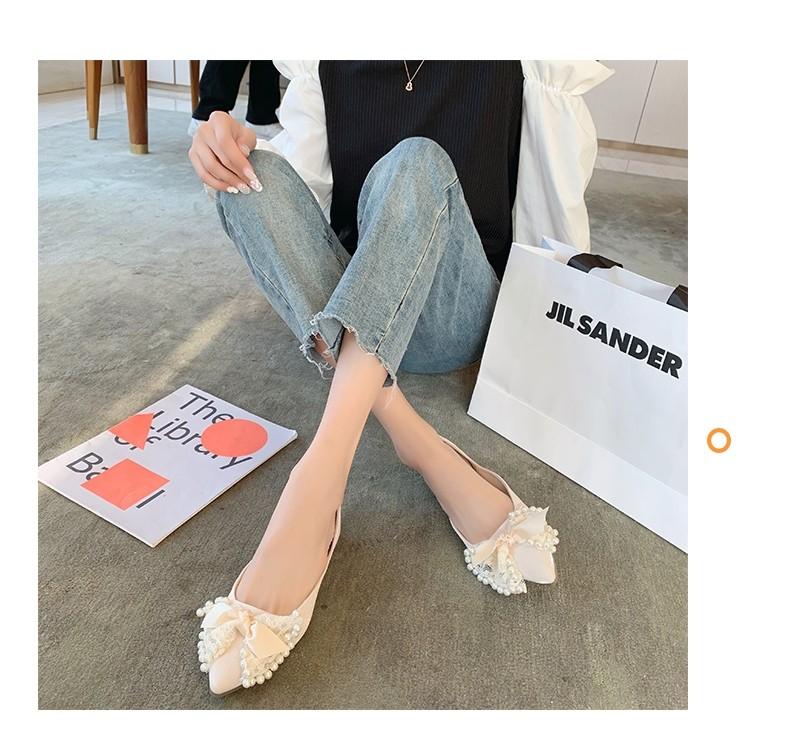Lady s shoes fashion cute princess style soft flat white