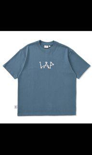 「LAPRIMA」 22SS 植絨骨頭字母logo復古寬鬆短TEE
