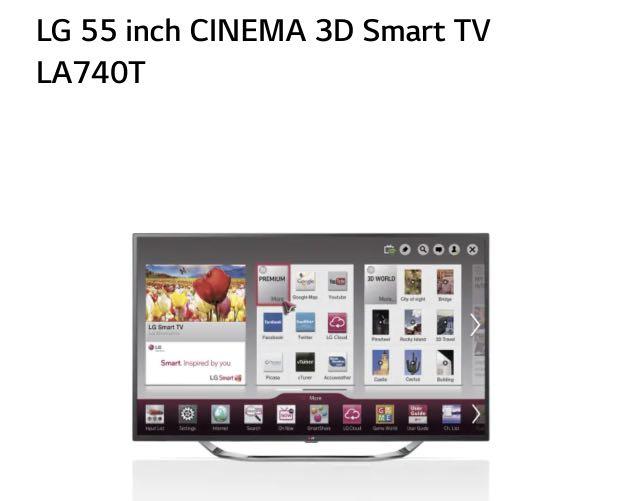 LG 55 PULGADAS CINEMA 3D SMART TV LA8600