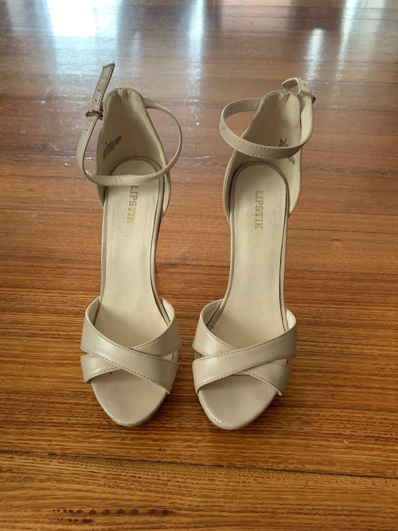 Lipstick nude heels Women s Fashion Shoes on Carousell