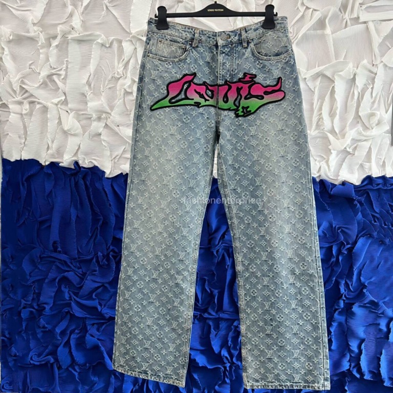 Lv mono pants, Women's Fashion, Bottoms, Jeans on Carousell