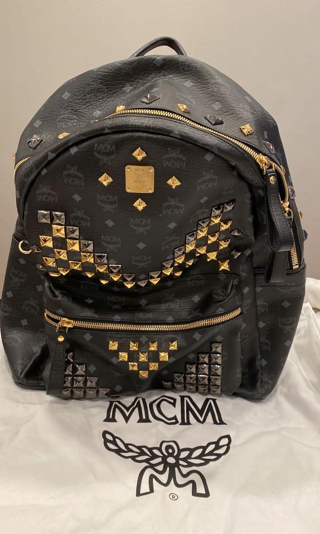 MCM Backpack Stark Large M Stud Black