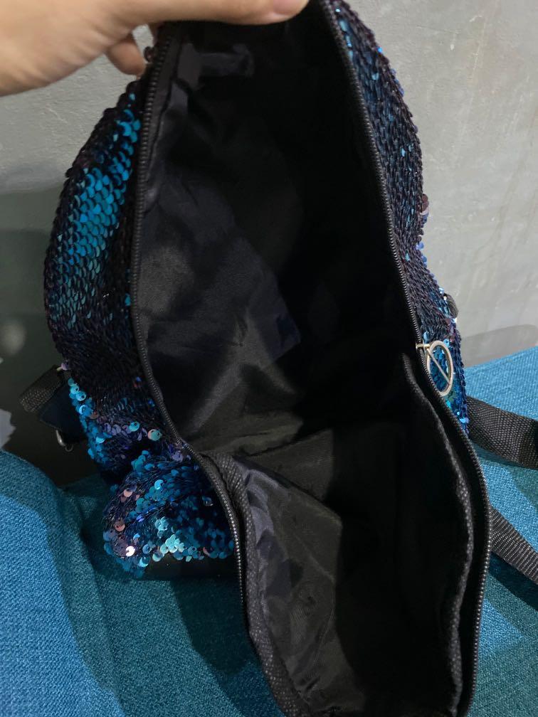 Mermaid Backpack (Category: Backpacks) located in Makati City. Submitted by decluttermakati (Listing ID 1173068865, Image 3). Description: Notebook size.