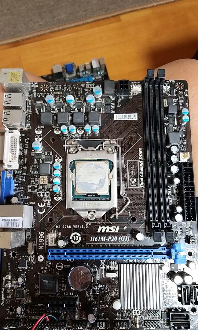 MSi H61M-P20(G3) Motherboard with intel CORE i5 3470, 電腦＆科技, 桌上電腦 ...