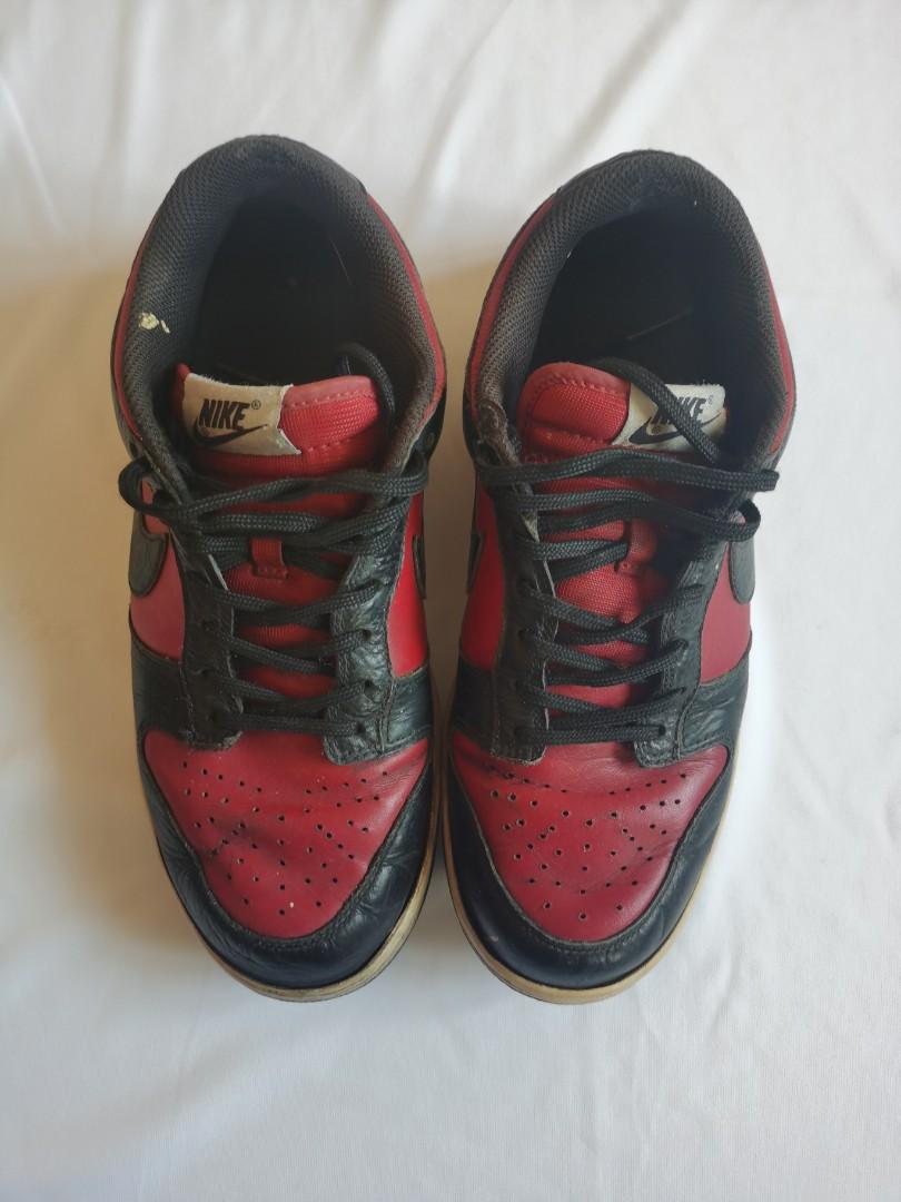 2010 Nike Dunk Low Varsity Red Black Vintage, Men's Fashion