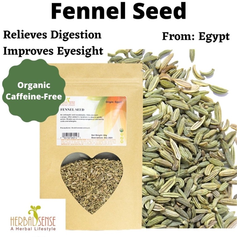 Organic Fennel Seed helps for digestion, bloating stomach, Health