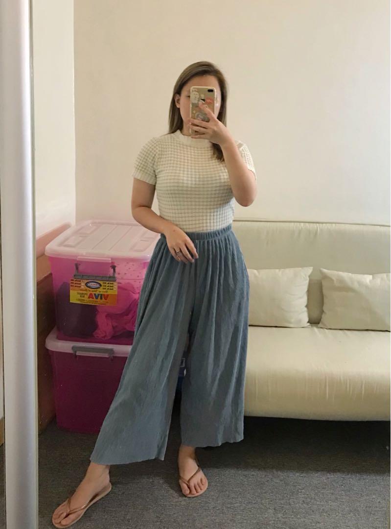 Pleated best sale square pants