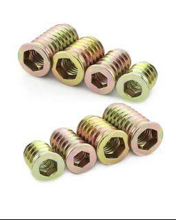 (Ready Stock) M6x13mm, M6x17mm, M6x20mm, M8x15mm, M8x20mm, M10x20mm E Nut Interface Screw For Wood Furniture