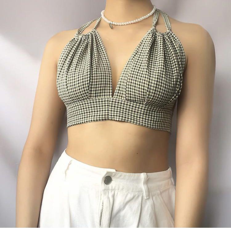 Reworked Double Strap Bralette Backless Top (Category: Sleeveless) located in Cavite. Submitted by mailed (Listing ID 1173073591, Image 1). Description: - bought from @/radkidstudio on ig! - fits up to semi-large ( adjustable) - cotton fabric - no flaws - i pesonally love this bc it’s an upcycled top and v creative ng shop na ‘yon for this t—t but im afraid i cant use it these days so it’s better to sell it - never worn out!! - first two photos a