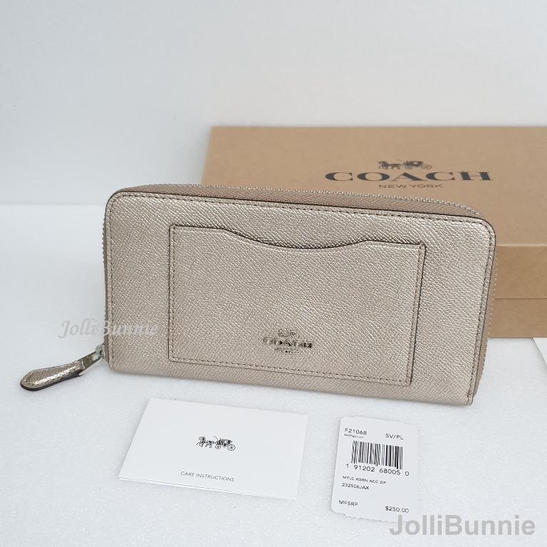 Coach accordion zip wallet sale discount