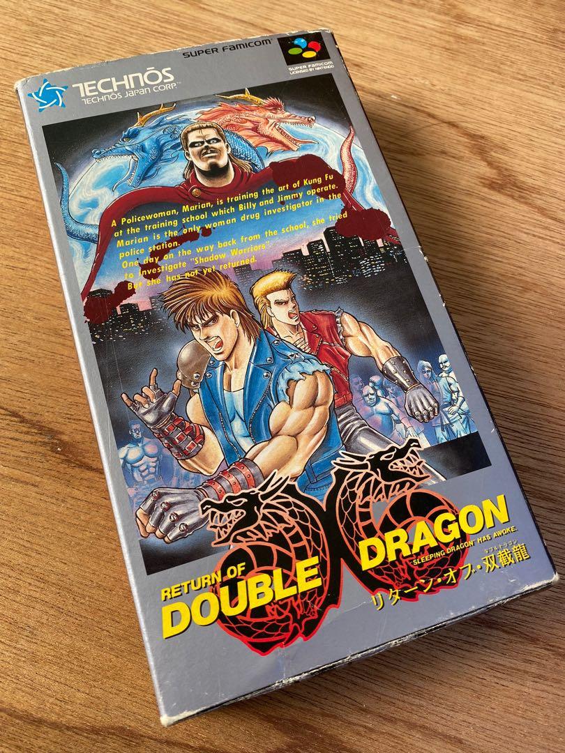 非復刻] 1992 SFC 超任雙截龍遊戲卡帶SNES return of double dragon
