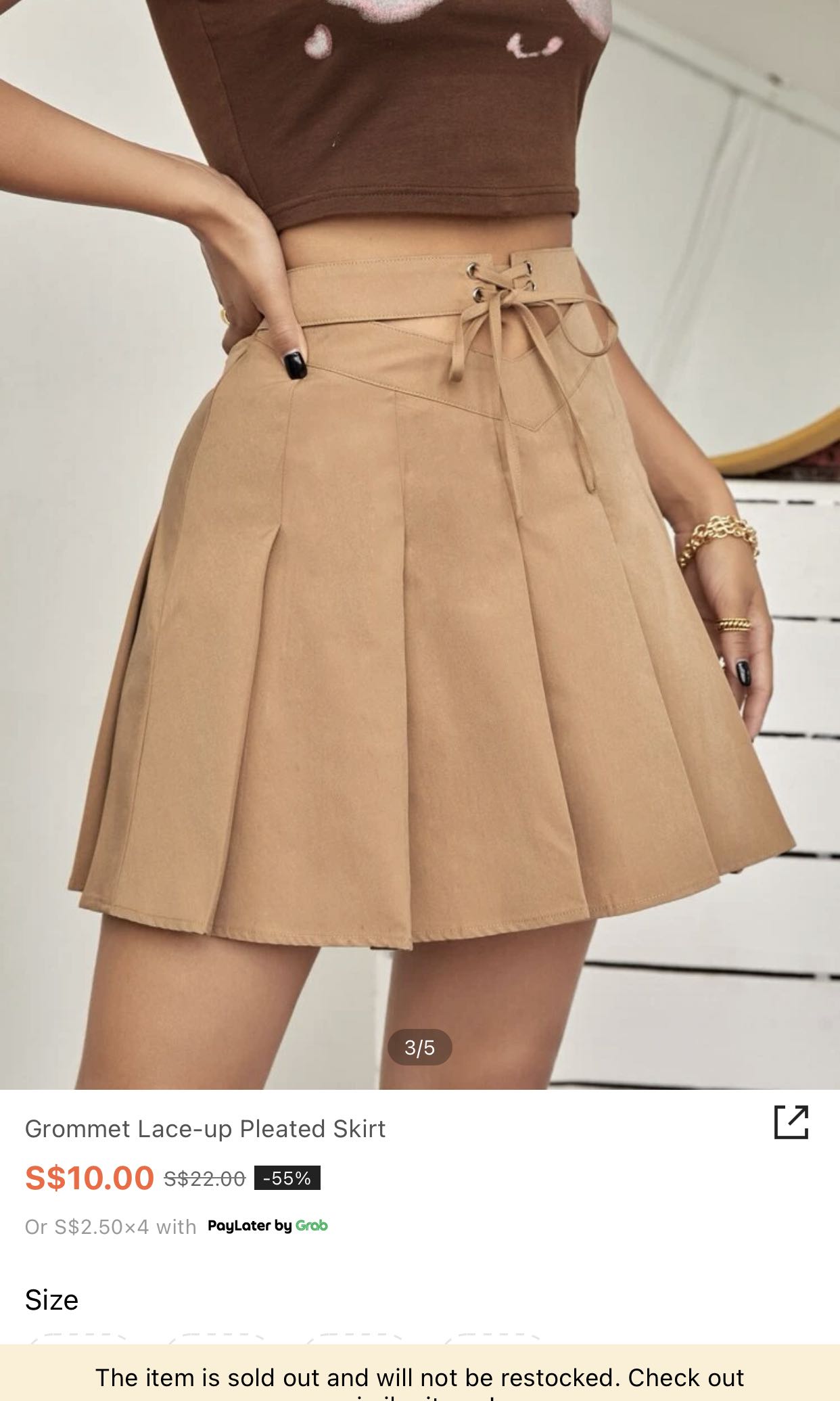 pleated khaki skirt womens