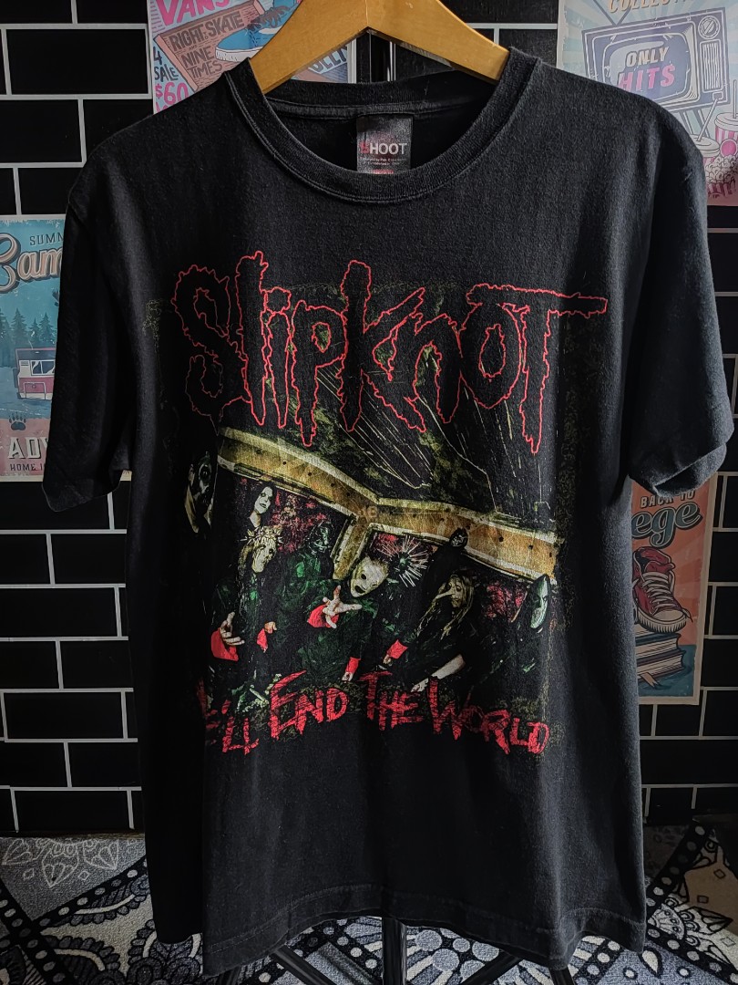 SLIPKNOT TOUR 2008 TAG BY SHOOT 1998, Fesyen Pria, Pakaian