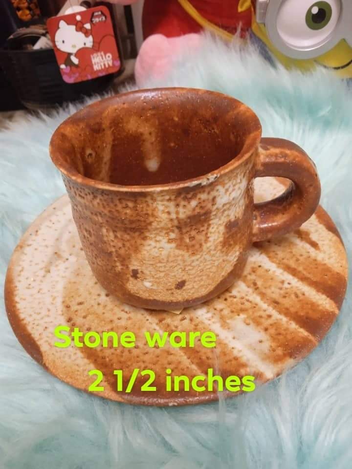 Stoneware cup and saucer set, Furniture & Home Living, Kitchenware