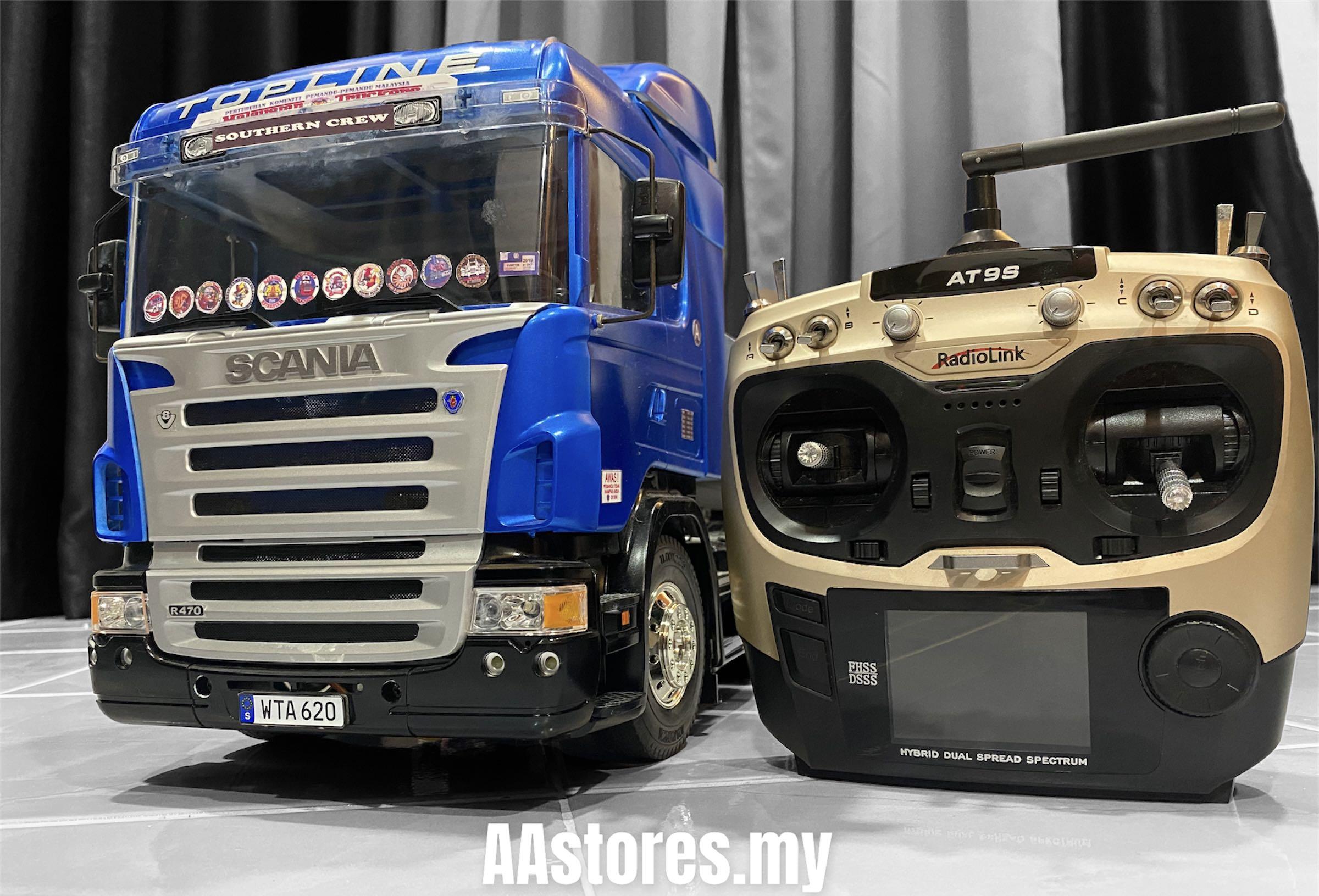 Tamiya 1 14 scania Topline 6x4 rtr rc trailer Hobbies Toys