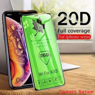 Tempered Glass Anti Gores 20D 9H Full Cover Hitam IPhone X XS