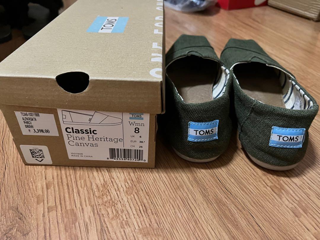 Toms Classic Pine Heritage Canvas Women s Fashion Footwear