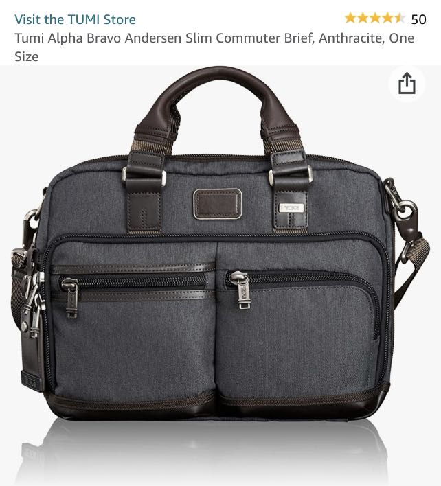 TUMI Alpha Bravo Andersen Slim Commuter Briefcase Sling Bag